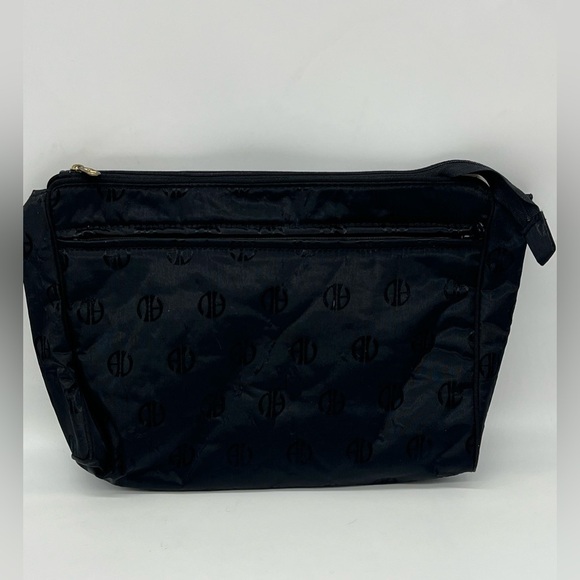 adrienne vittadini toiletry bag monogrammed black - Picture 3 of 12
